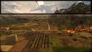 In-game split-screen shot. 