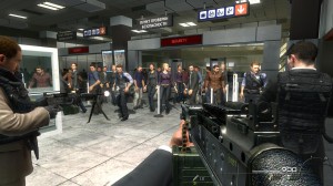 The massacre is about to begin in the Russian airport.  