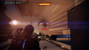 A gunship threatens Shepard.