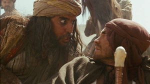 Sheik Amar (Molina) welcomes Dastan (Gyllenhaal) to his hidden business...