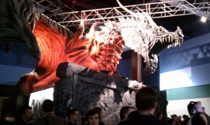 ROAR! The Skyrim exhibition came complete with an enormous dragon.  