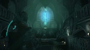 Isaac's journeys lead him to the Church of Unitology, complete with indoctrination chambers and ostentatious architecture.