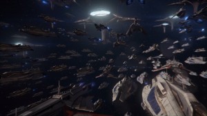 All of the fleets of the sentient races in the galaxy are marshaled together to defeat the Reapers.