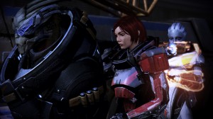 Garrus and Liara are along for the ride.